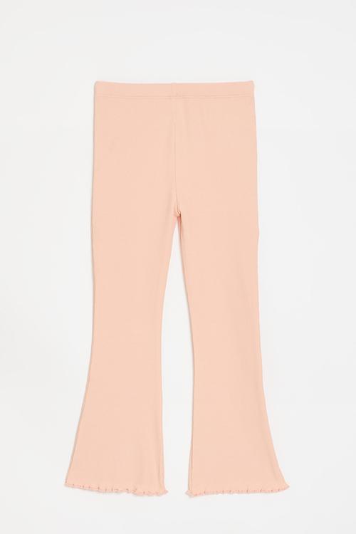 Flared leggings - peach pink
