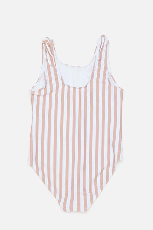 One piece swimsuit - beige stripe