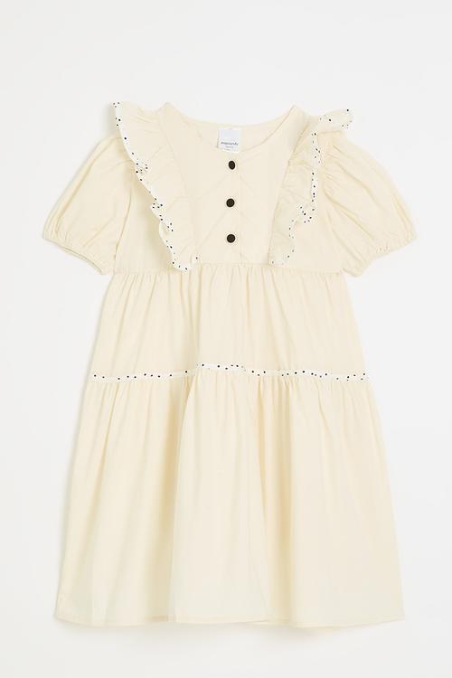 Half button dresss - off white