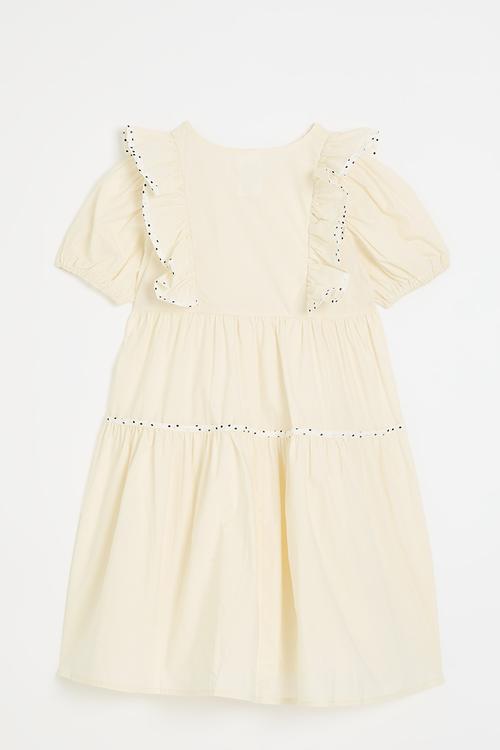 Half button dresss - off white