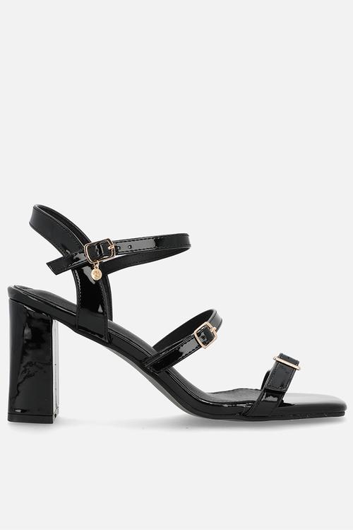 Whistle 1 strappy block heel - black