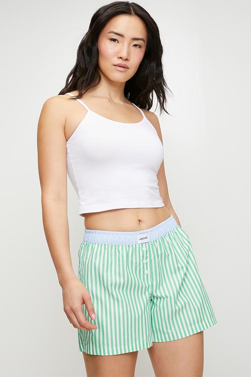 Jockey ladies woven boxer - thick green
