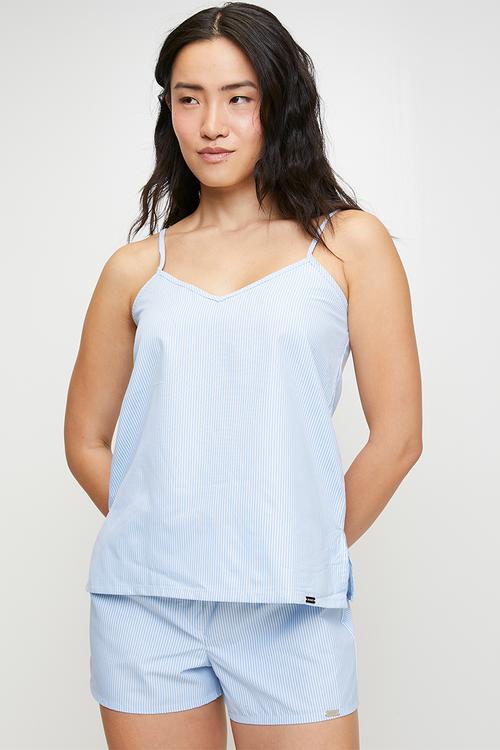 Jockey ladies strappy vest - thin light blue