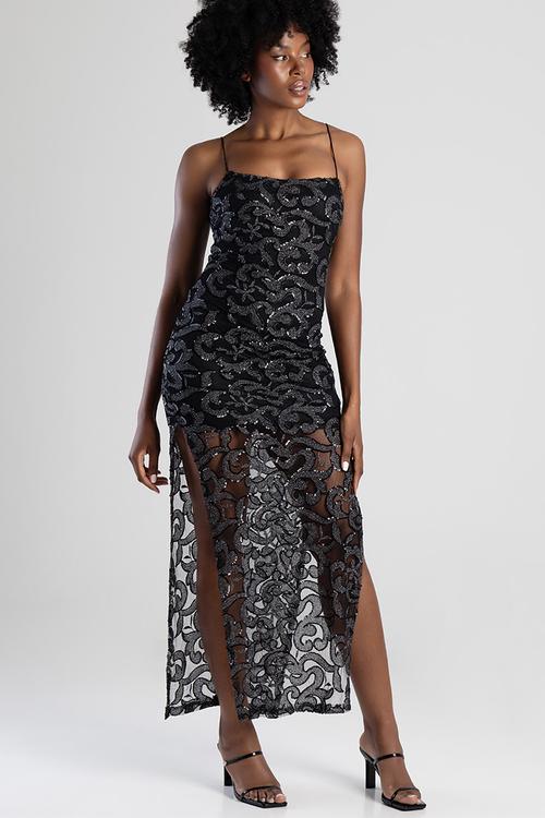 Give My All:Basic Glam Maxi Dress - Black