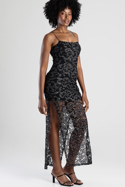 Give My All:Basic Glam Maxi Dress - Black