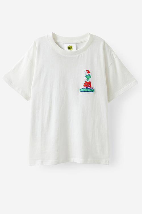License drop shoulder short sleeve tee - lcn drs grinch stop/vanilla