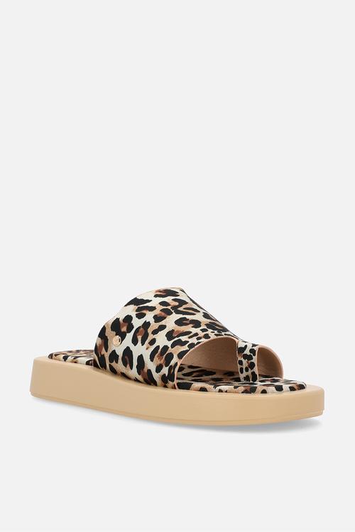 Coconut 27 thick toe loop slide sandal - leopard