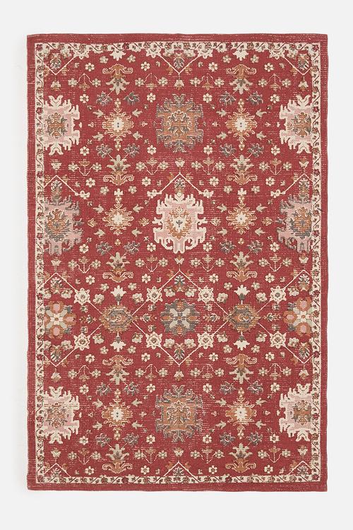 Spring Floral Cotton Rug - Multi