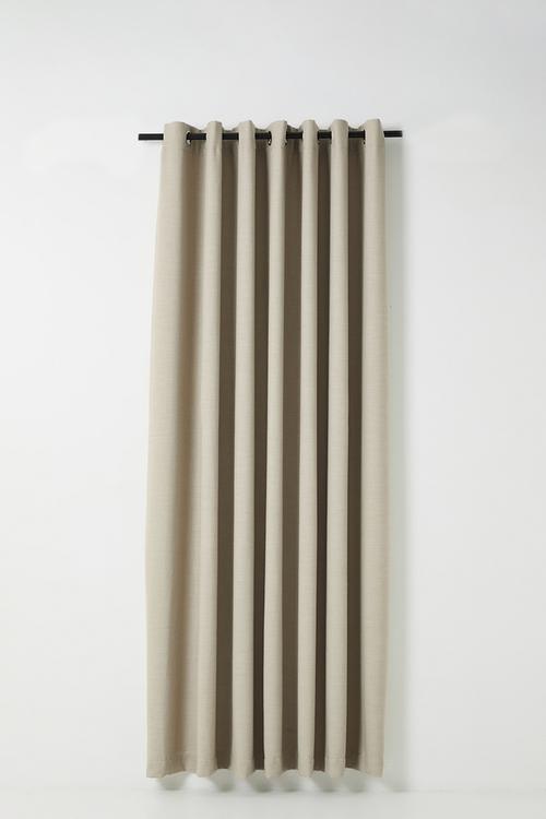 Linen Blend Luxe Eyelet Curtain - Taupe
