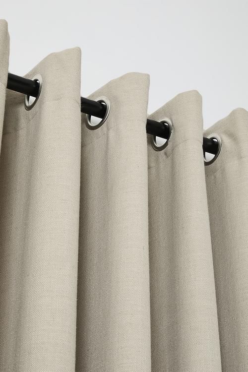 Linen Blend Luxe Eyelet Curtain - Taupe