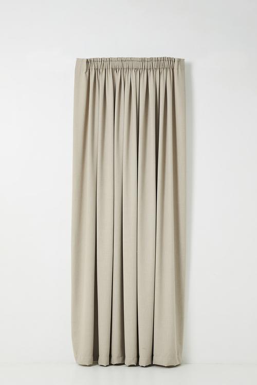 Linen Blend Luxe Taped Curtain - Taupe