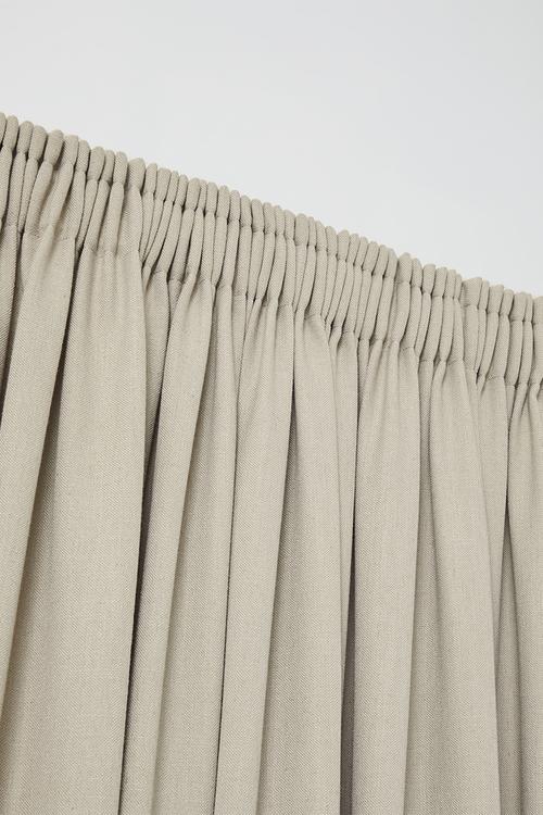 Linen Blend Luxe Taped Curtain - Taupe