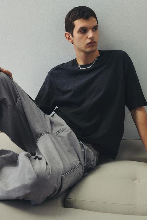 Oversized fit T-shirt - black