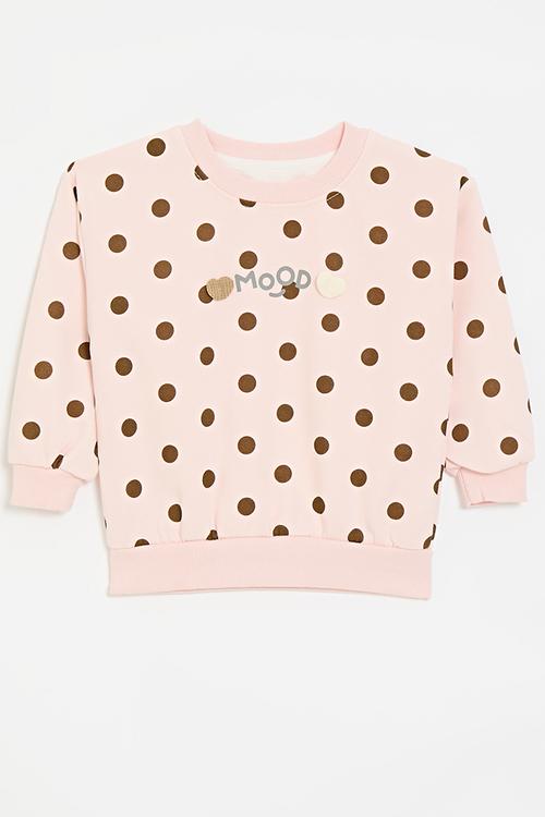Polka dot sweatshirt - pink