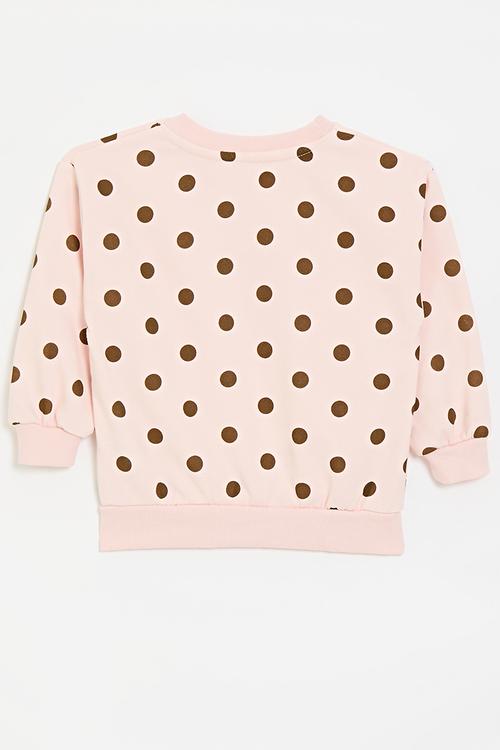 Polka dot sweatshirt - pink