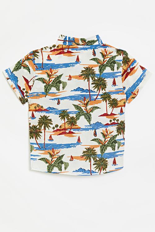 Button up resort shirt - multi