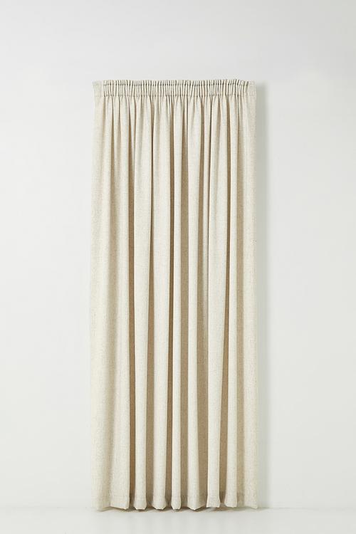 Linen Blend Luxe Taped Curtain - Natural