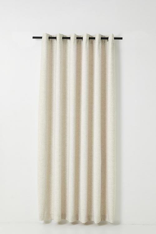 Linen Blend Luxe Eyelet Curtain - Natural