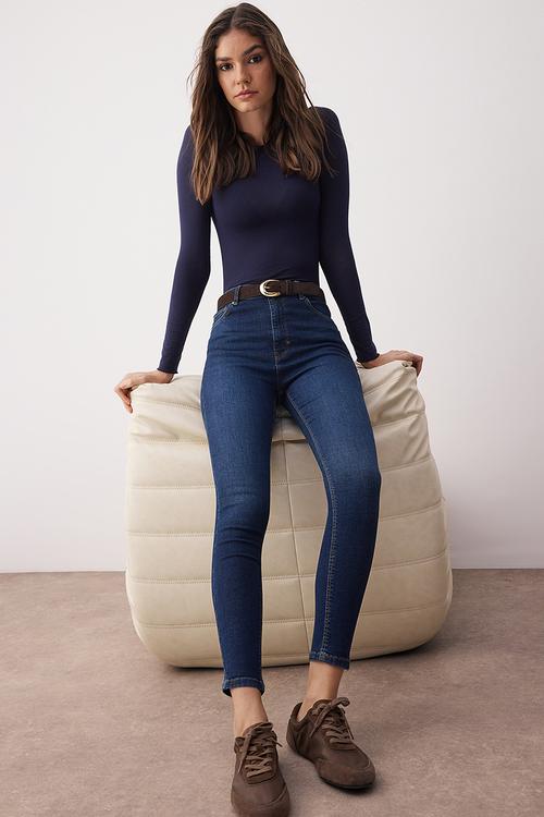High Waist Skinny Jean - Blue