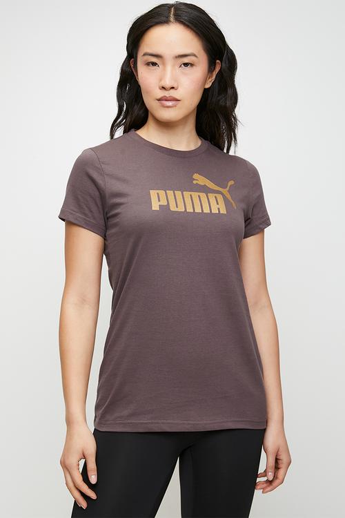 Ess metallic No. 1 Logo Tee W - Raisin-Metallic