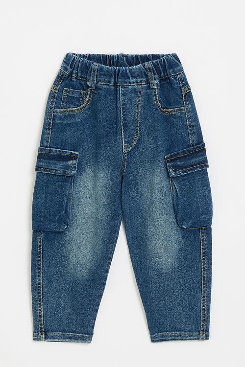Utility-style jeans - blue