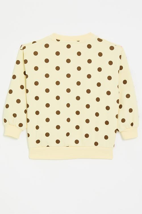 Polka dot sweatshirt - light yellow