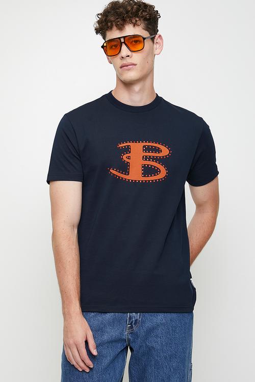 B Bling Tee Shirt - Navy