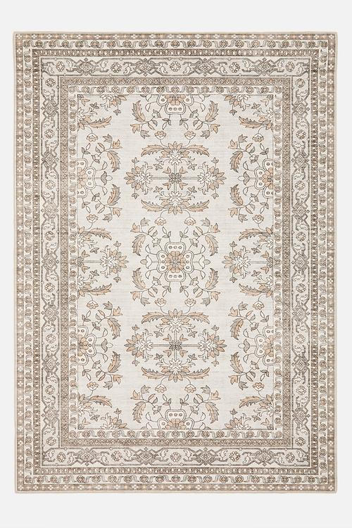 Dahlia Floral Rug - Natural