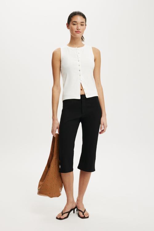 Bailey button detail vest - vintage white
