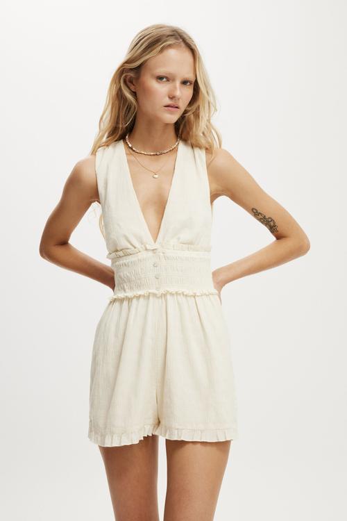 Paloma playsuit - honey cream