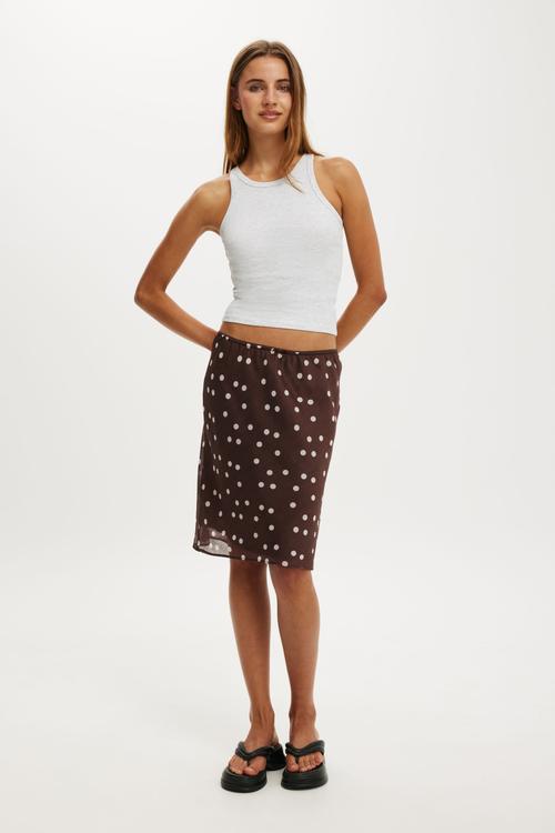 Goldie rib high neck tank - grey marle