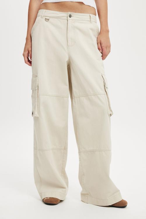 Benny cargo pant - washed ecru