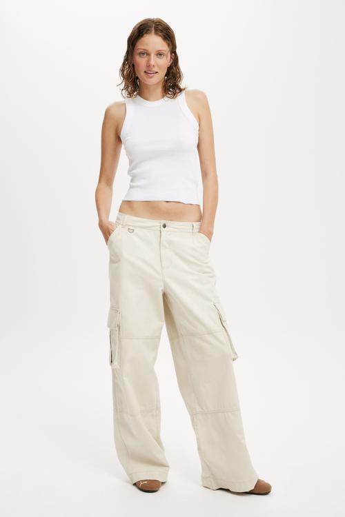 Benny cargo pant - washed ecru