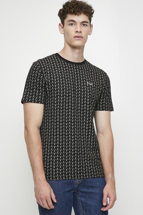 Leslie aop T-shirt - black