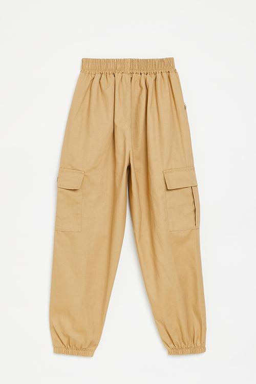 Cuffed utility jogger - beige