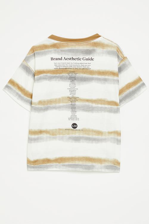 Slogan crew neck tee - multi neutral/progress