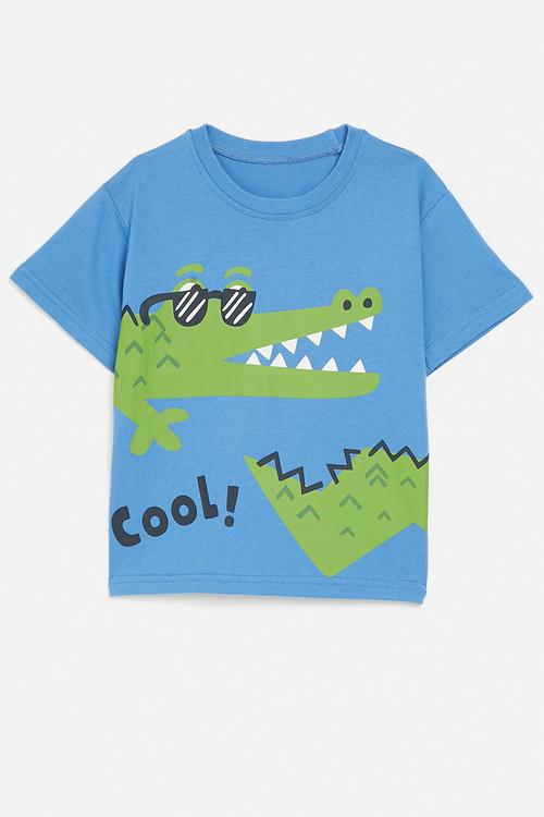 Croc graphic tee - sky blue/cool!