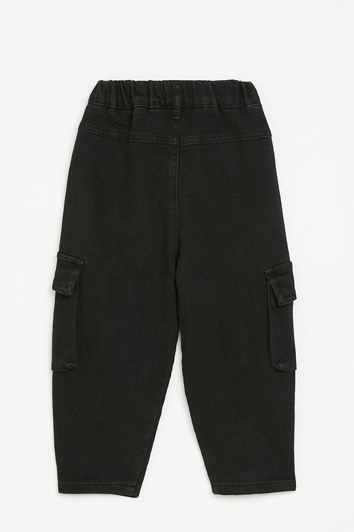 Utility-style jeans - black