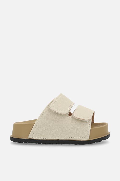 Twin strap slides - merino white