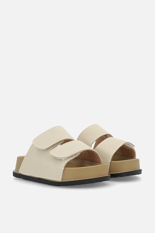 Twin strap slides - merino white