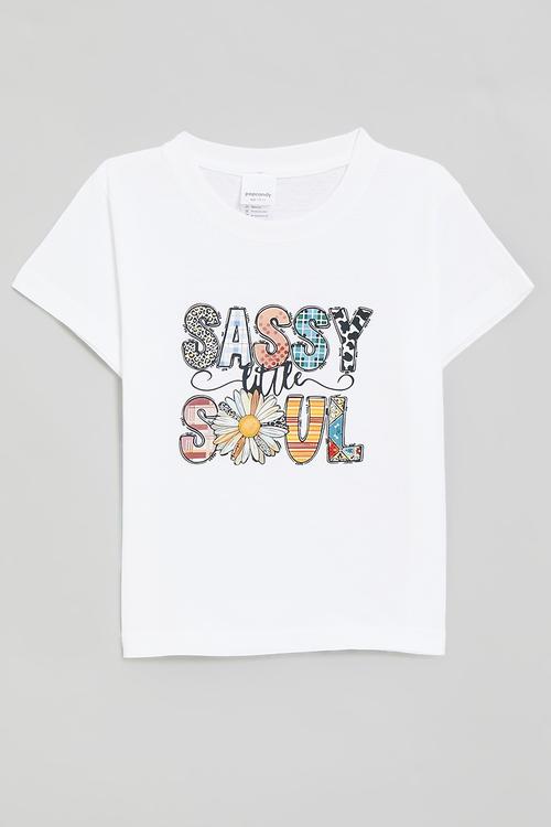 Slogan tee - white/sassy soul