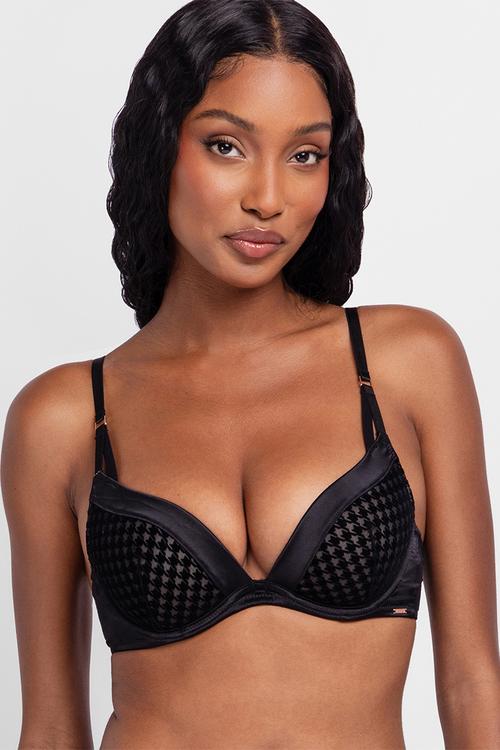 Julianna push up plunge - black