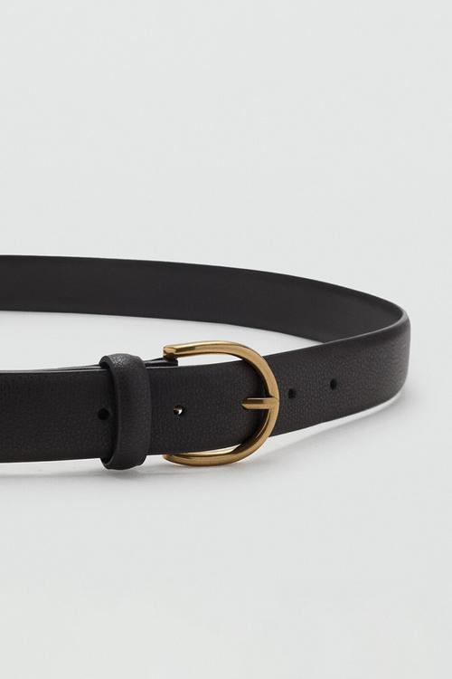 Cinturon Tumble Buckle Belt - Dark Brown