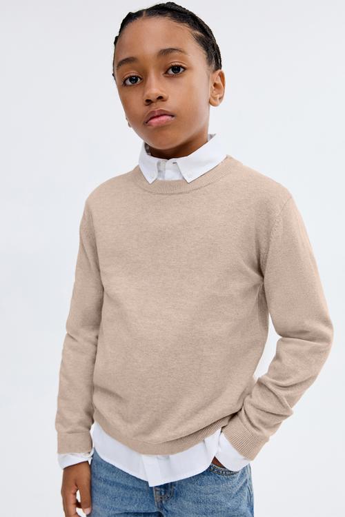 Cotton-knit polo shirt - beige - 1272055003