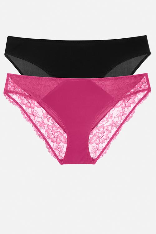 Plus willa-2pp brief - pink/black