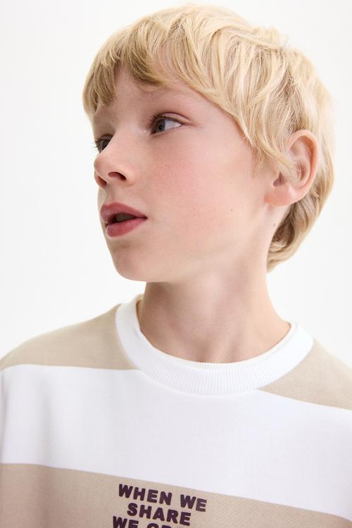 Sweatshirt striblo - light pastel brown