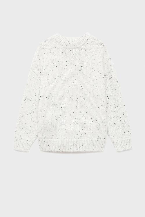 Flecked wool sweater - white