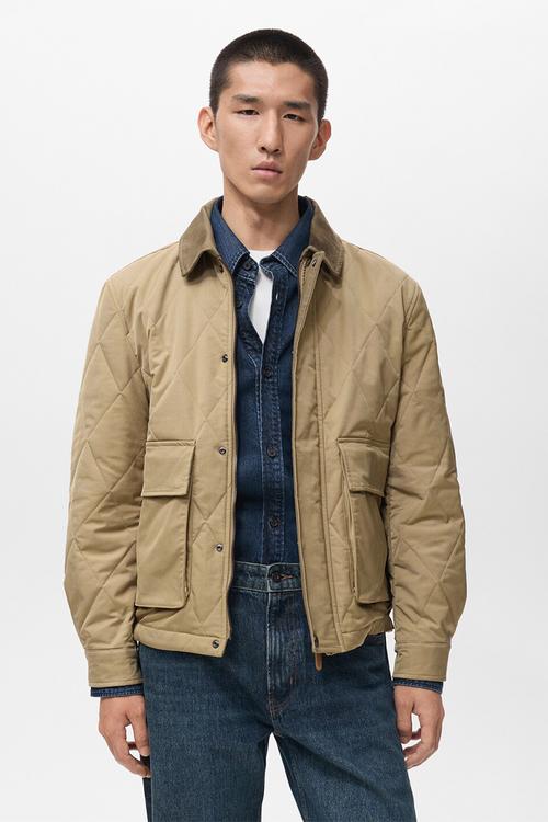 Padded jacket -beige