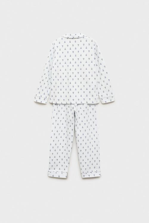 Pyjama flori - light pastel blue