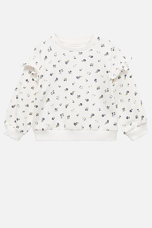 Sweatshirt floraop - natural
